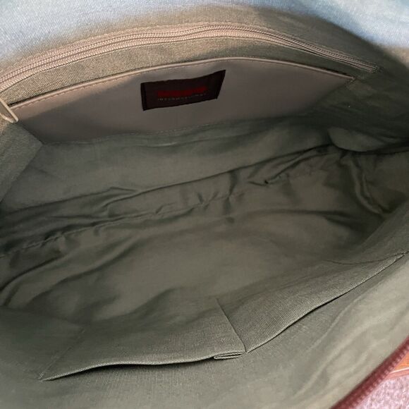 HOBO International VTG Purse Red Brown Polished Leather Bag Zip Two Handles - Picture 11 of 15